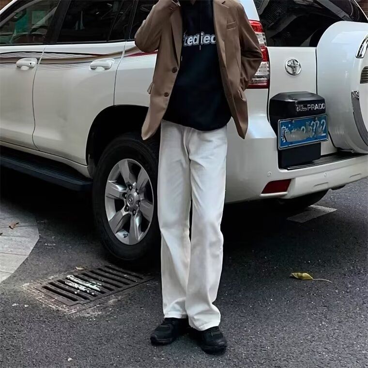 American High Street High-End Men's Handsome And Versatile Denim Pants_mkmklike.com