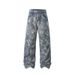 Men's Clothing High Street Distressed Jeans For Men And Women Dyed Personalized Design Cool Deconstruction Trendy Retro Straight Trousers_mkmklike.com