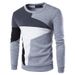 Men's Clothing Spring new arrivals Men's patchwork contrast color style casual long sleeved pullover sweatshirt 9238_mkmklike.com