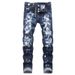 Men's Clothing Men's Stretchy Slim Fit Ripped Jeans Side Zipper High End Retro Casual Style Trousers Best Selling_mkmklike.com