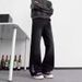 Men's High Street Embroidered Jeans Midweight Straight Pants Vibe Design Slight Stretch Long Legs Slimmer Spring Autumn_mkmklike.com