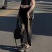 Women's Clothing High Waisted Street Style Black Solid Color Jeans, Casual Full Length, With Button Closure, Suitable For All Seasons._mkmklike.com