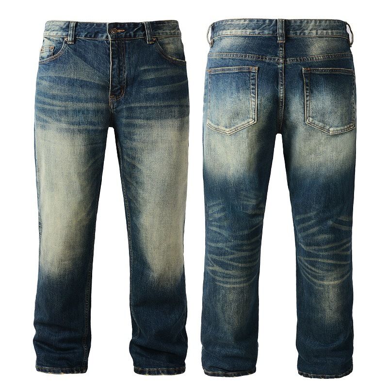 Men's Clothing Fat Boy Style, Plus Size Straight Leg, Tall And Soft, Simple Men's Jeans 306_mkmklike.com