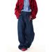 Vintage Men's Jeans - Relaxed Fit High Waist Straight Leg Denim Pants For Casual Wear Fashion Trends_mkmklike.com