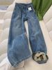 Flannel-Lined Wide-Leg Jeans For Women – High-Waisted Straight Fit, Plus Size & Curvy Friendly (S-XXL, Classic Blue Wash)_mkmklike.com