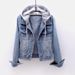 Women's Short Spring New Long-sleeved Slim Hooded Jacket Versatile Student Tops Spring And Autumn_mkmklike.com