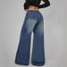 Hot Sale Elastic Waist Elastic Jeans Men's Couple Autumn And Winter Retro Street Casual Straight Wide Leg Pants_mkmklike.com