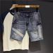 Men's Stretch Denim Shorts - Summer Fashion Slim Fit Embroidered Casual Cargo Shorts For Streetwear_mkmklike.com