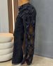 Women's Clothing High-Waisted Wide-Leg Jeans Heavy-Duty Rhinestone Cutout Design Stylish Straight-Leg Pants For Women_mkmklike.com