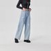 Fashionable Versatile Denim Women's Clothing With 3D Embellishments, Loose Wide-leg Long Pants, High-waisted And Stylish_mkmklike.com