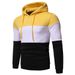 Men's Clothing autumn and winter men's clothing 3 color splicing pullover hooded casual men's sweater jacket_mkmklike.com