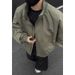 Bomber Flight Men's Autumn Trendy Cleanfit Oversized Short High Street Baseball Jacket_mkmklike.com