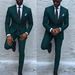 Men's Clothing 2024 New Men's Green Business Casual Suit Men's Two-Piece Groomsman Wedding Banquet Suit_mkmklike.com