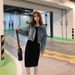 Women's Clothing Denim Short Jacket For Women Autumn New Beaded Loose Slim Casual Short Denim Top Jacket_mkmklike.com