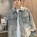 Men's Clothing Washed And Distressed Denim Jacket For Men Autumn Ripped Cool Casual Jacket_mkmklike.com