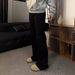 Men’s Slim Flared Jeans – Parisian Retro Straight Leg Denim Pants (Black, S-2XL)Men's Clothing_mkmklike.com