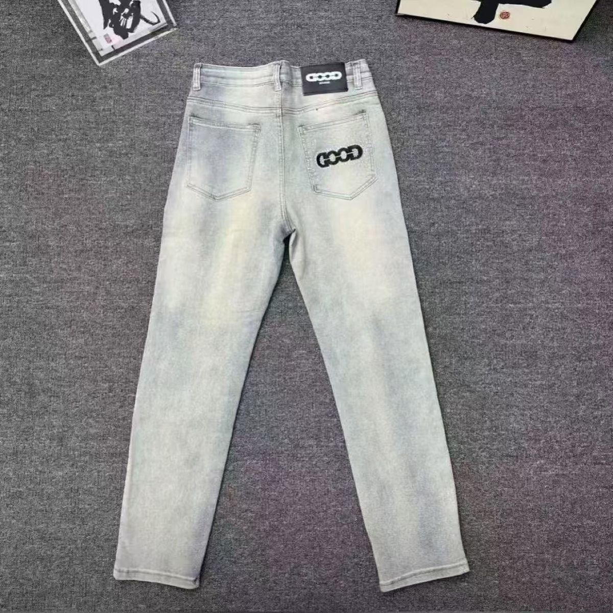 High End Men's Stretch Jeans 2025 Spring Autumn Thick Versatile Straight Leg Slim Fit Tapered Denim Pants_mkmklike.com