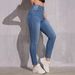High Waist Slim Fit Jeans For Women – Butt Lifting Stretchy & Comfortable Mid Blue, 60% Cotton, Tapered Ankle (S-Xl, Distressed Denim, Office Casual)_mkmklike.com