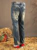 Vintage Washed Men's Jeans - Relaxed Straight Fit Retro Denim Pants For Casual & Street Style_mkmklike.com
