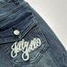 Women's Retro Style Low Rise Flared Jeans Letter Embroidery Stretch Denim Trousers Cross Border Fashion_mkmklike.com