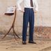 Men's Clothing Men's Stretch Denim Jeans Solid Color Washed Slim Straight Leg Trousers For Spring And Autumn_mkmklike.com
