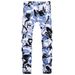 Men's Printed Skinny Jeans | Streetwear Stretch Denim Pants With Artistic Design_mkmklike.com