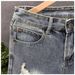 Men's Trendy Distressed Denim Shorts Style Summer Thin Straight Leg Mid Length High Street Versatile Youthful Clothing_mkmklike.com