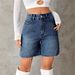 Women's High Waist Denim Shorts - Trendy Casual Stretch Jean Shorts With Comfortable Fit Denim Hot Pants For Women_mkmklike.com