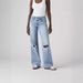 High-Waisted Straight-Leg Jeans – Women’s Distressed Wide-Leg Denim Pants (Cotton Blend, Light Blue, S-XL, No Stretch, Streetwear)_mkmklike.com