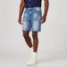 Laike Men's Ripped Denim Shorts Mid-Length Straight Leg Summer Thin Trendy Studded Cross Border American Style_mkmklike.com