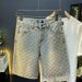 Men's Denim Shorts American Style Summer Loose Straight Leg Casual Jacquard Five Point Mid-Length Pants_mkmklike.com