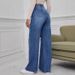Women's Clothing Versatile Fashion Simple Ripped Ladies Wide Leg Pants_mkmklike.com