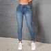 Xintang Jeans Cross-border European And American Popular High-elastic Versatile Slim-fit Mid-waist Skinny Pants_mkmklike.com