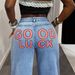 Women's Vintage Washed High-Waisted Straight Leg Denim Pants - Comfortable Cotton Blend Wide Leg Trousers For Casual & Office Wear_mkmklike.com