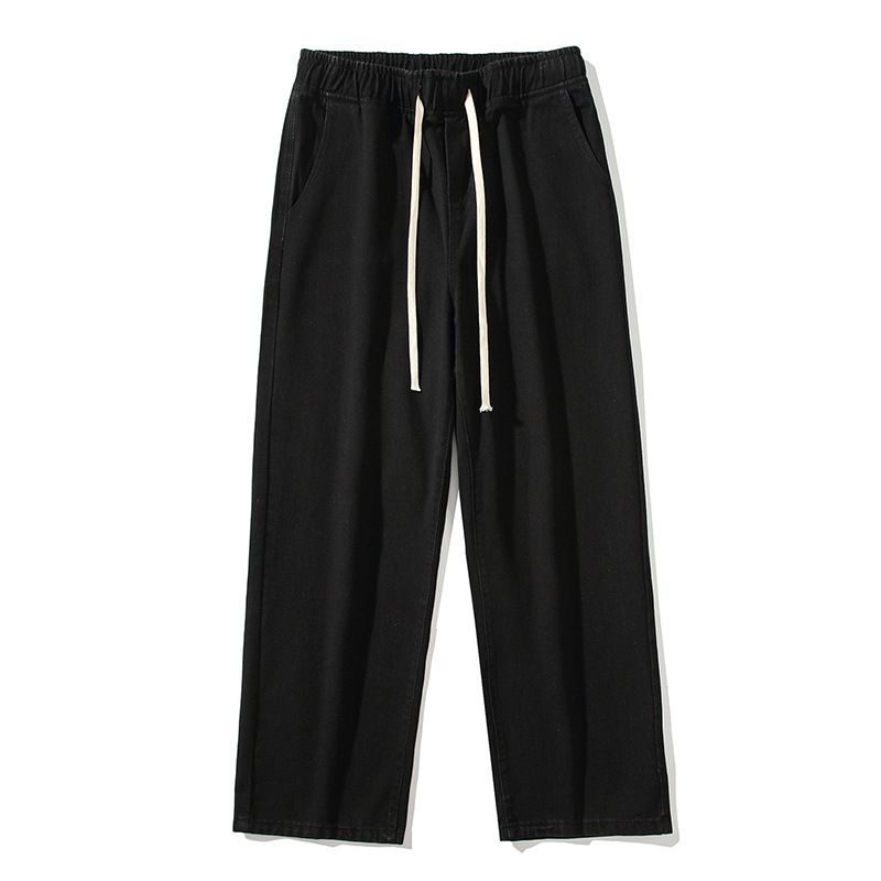 Unisex Vintage Washed Jeans – Loose Straight-Leg Denim Pants With Mud-Dye Effect For Casual & Streetwear_mkmklike.com