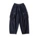 Solid Color Multi-Pocket Washed Jeans Men's High Street Trend Loose Straight Long Casual Wide-Leg Lantern Pants_mkmklike.com