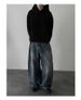 Ripple Wash Flared Jeans – Vintage-Inspired, Mid-Rise, Wide-Legged, Hand-Painted Denim With Distressed Hem (S-XXXL, Modal Blend)_mkmklike.com
