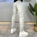 Ripped, Stylish, Light Colored Men's Jeans For Spring And Summer, Trendy And Versatile, Stretchy, Slim Fit, Youthful And Fashionable Brand Long Pants._mkmklike.com
