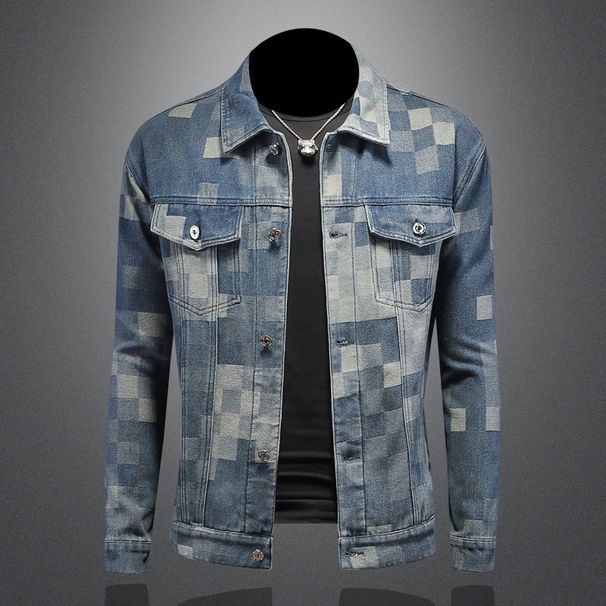 Loom Europe Station 2025 Autumn New Denim Turn-Down Collar Jacket Coat Men's Clothing 7521_mkmklike.com
