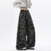 American-style Camouflage Jeans For Men, Autumn High Street Fashion Brand, Large Size, Loose Wide-leg Floor-length_mkmklike.com