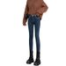 High Waist Fleece-Lined Jeans For Women - Winter Warm Stretch Skinny Pants With Vintage Wash (Blue Grey & Retro, Regular & Cropped Length)_mkmklike.com