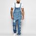 Men's Clothing Fashion Men's Strappy Denim Rompers Ripped Jeans Trousers_mkmklike.com