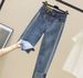 Vintage High-Waisted Jeans For Women – Slimming Straight-Leg Trousers With Rolled Hem, Comfortable & Flattering Fit_mkmklike.com