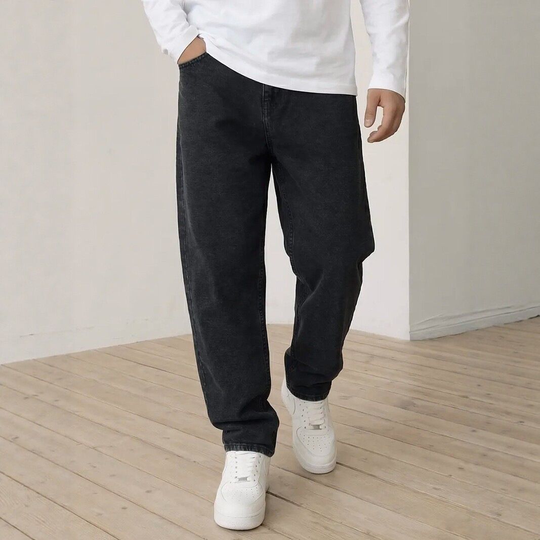 Men's Clothing Bulk Buy Men's Wide Leg Jeans Vibe For Summer Casual Classic Fit Long Denim Trousers For Men_mkmklike.com