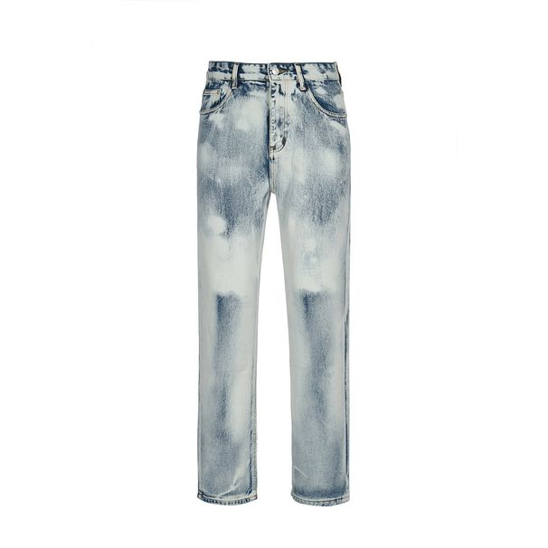Men's Clothing Retro Straight Loose Washed Tie Dyed Straight Zipper Jeans Casual Trendy Men's_mkmklike.com