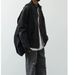 American Retro Workwear Stand Collar Washed Blue Denim Jacket Spring And Autumn Men's New Loose Top Casual Coat Trend_mkmklike.com