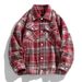 2025 Spring And Autumn Jacket Trendy Fashion Loose Plaid Shirt Coat Men's Casual Versatile_mkmklike.com