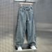 Men's Casual Streetwear Cotton Straight Leg Jeans - Relaxed Fit, Mid Rise, Comfortable & Stylish For Everyday Wear_mkmklike.com