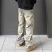 Men's Clothing Trendy High Street Style Washed Splatter Painted Jeans Straight Leg Slightly Flared Curved Hem Men's Denim_mkmklike.com