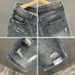 Men's Slim Fit Denim Shorts Trendy Ripped And Distressed Five Point Korean Style mid Length Versatile Thin Summer Shorts_mkmklike.com